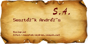 Seszták András névjegykártya